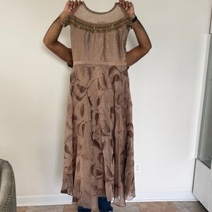 Elegant Brown Evening Dress